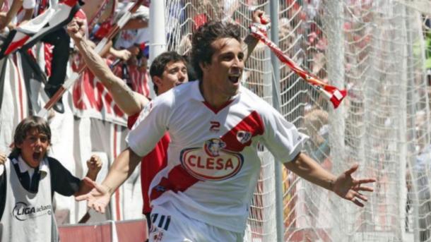 Trejo celebra un gol. Foto: Rayo Vallecano