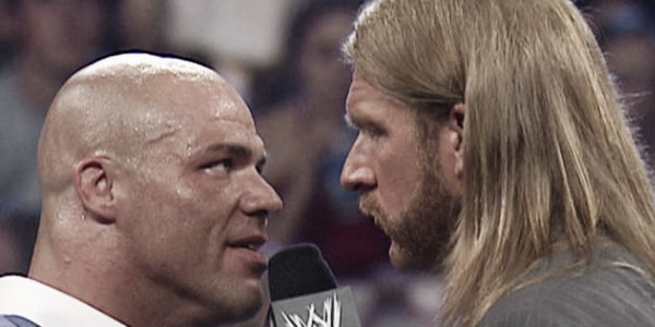 Kurt Angle said he had a conversation with Triple H several weeks ago - prompting rumours of a imminent return (image: whatculture.com)