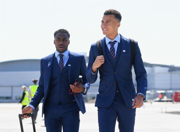 Rose on international duty with Spurs teammate Danny Rose. (Picture: Getty Images)