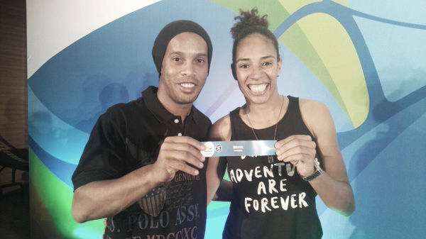 Ronaldinho played his part in the draw. | Credit: @FIFA.com