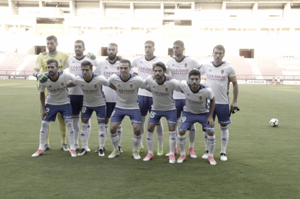 Once del primer partido de pretemporada. FOTO: Real Zaragoza