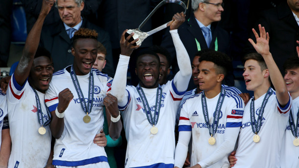 Via NBC Sports - Chelsea lift the UEFA Youth League trophy for a second consecutive time. 