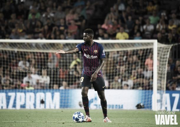 El central francés ante el PSV esta temporada / Foto: Noelia Déniz (VAVEL.com)