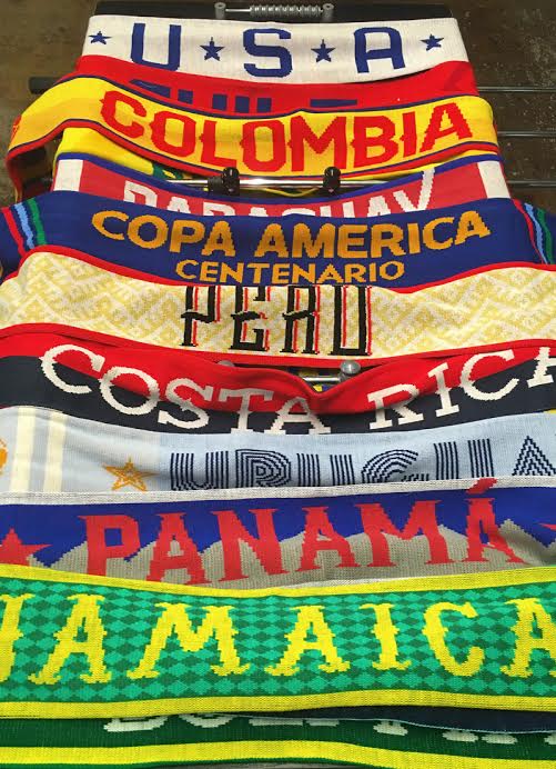 The Copa America collection features an array of tints, tones, and text patterns for any participating nation | Photo: Diehard Scarves