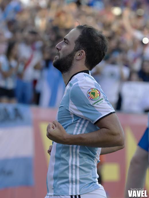Gonzalo Higuain scored two of the four Argentine goals on the night. | Photo: Stephen Furst/VAVEL USA