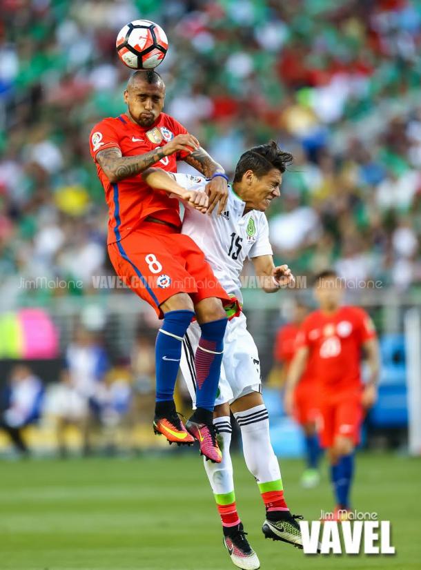 Vidal still had a good performance following his yellow card against Mexico, assisting on an Alexis Sanchez goal. | Photo: Jim Malone/VAVEL USA