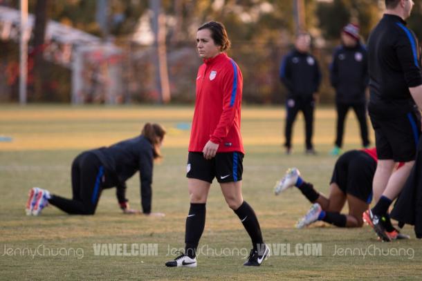 FC Kansas City draft pick Christina Gibbons in her first senior USWNT camp. | Source: Jenny Chuang - VAVEL USA