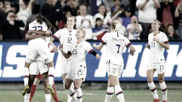 Selección estadounidense celebrando un gol. Foto: FIFA