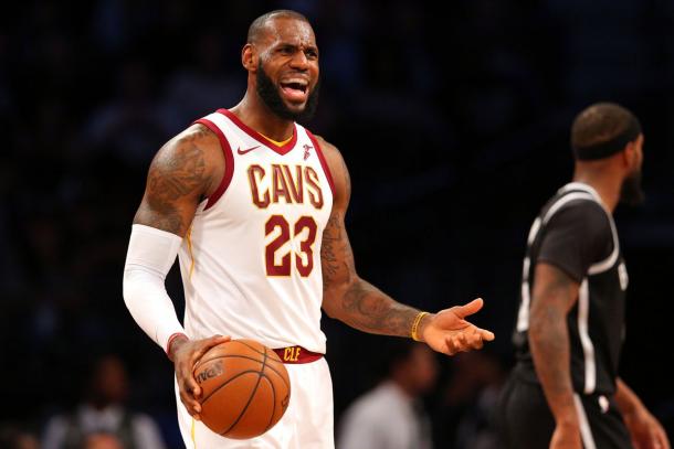 James was frustrated all night, committing almost half of the Cavaliers' turnovers/Photo: Brad Penner/USA Today Sports