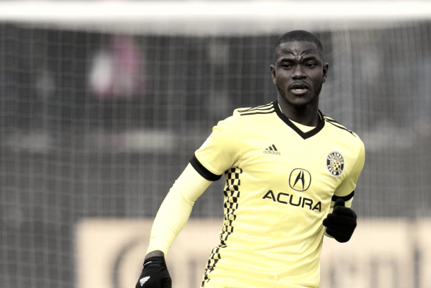 Columbus hope to get Jonathan Mensah back as soon as they can. | Photo: Greg Bartram-USA TODAY Sports