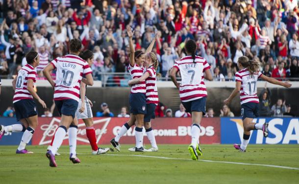 Christen Press starred the last time the USWNT and Scotland faced each other | Source: sbisoccer.com