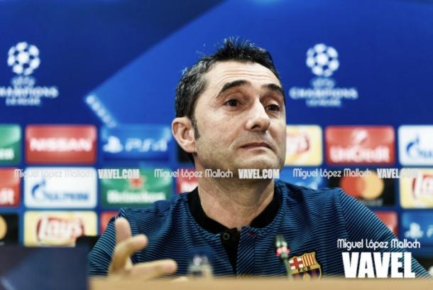 Valverde, en rueda de prensa | Foto: Miguel López - VAVEL