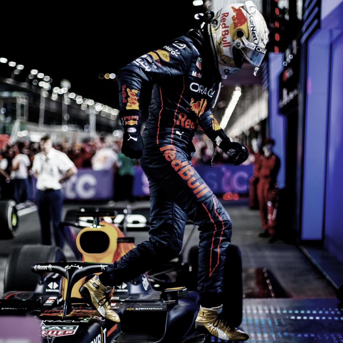 Verstappen tras vencer en Jeddah. / Fuente: Oracle Red Bull Racing en Twitter.