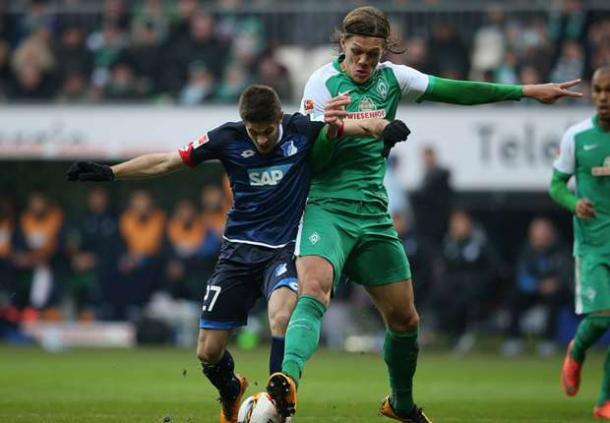 Vestergaard vies for the ball against Kramarić and former side Hoffenheim | Photo: Goal