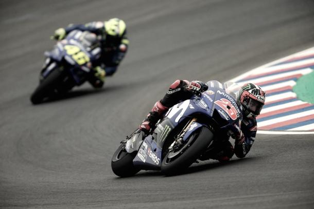 Viñales y Rossi en Le Mans. Foto: Yamaha Official