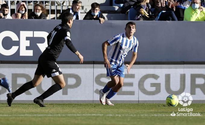 Imagen del partido entre el Málaga y el Amorebieta / Fuente: Málaga CF
