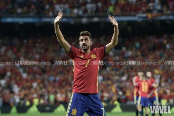 David Villa en la selección española | Foto: Daniel Nieto - VAVEL