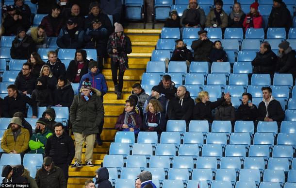 Villa fans poured out of the stadium after Lukaku's goal (photo: Getty Images)