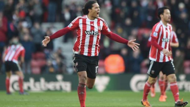 Van Dijk celebrates a goal (photo: Getty Images)