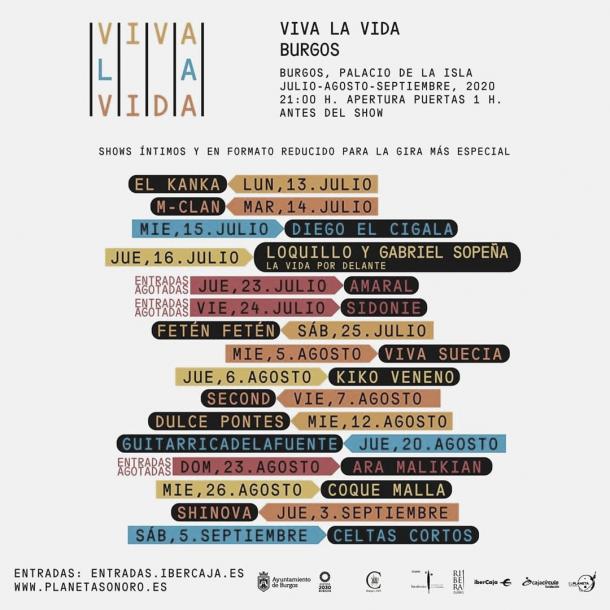 Cartel Viva la vida Burgos // fuente: Viva la vida (instagram)