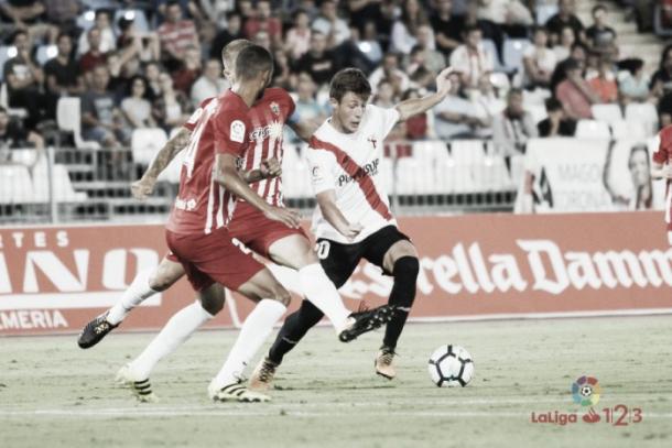 Marc Gual en el partido ante el Almería | FOTO: LFP 