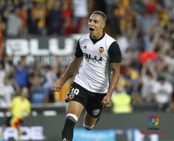 Gol ante el Málaga | Fuente: LaLiga Santander