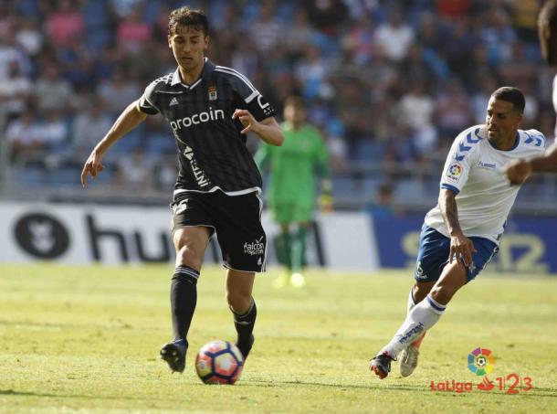 Lucas Torró, durante el partido contra el Tenerife | Foto: Real Oviedo