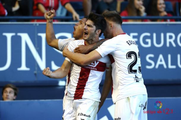 Celebración del gol de Melero ante Osasuna | Foto: LaLiga