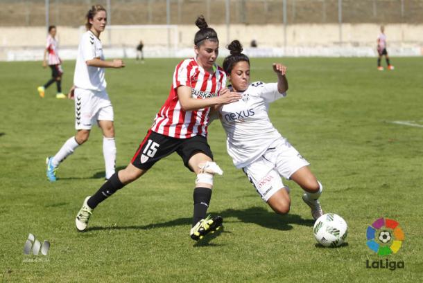 Lucía García (en la imagen) se estrenaba en la Liga con el Athletic. | Foto: LaLiga