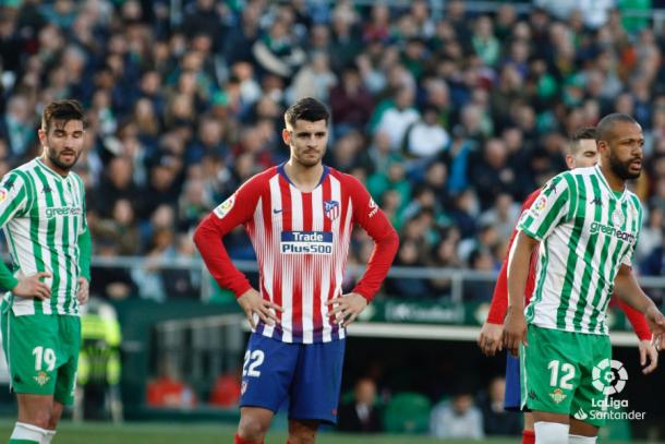 Morata en su primer partido con el Atlético I Foto: LaLiga