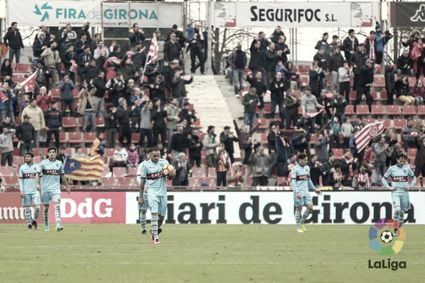 Los jugadores del Levante UD tras recibir uno de los goles I Fuente: LaLiga