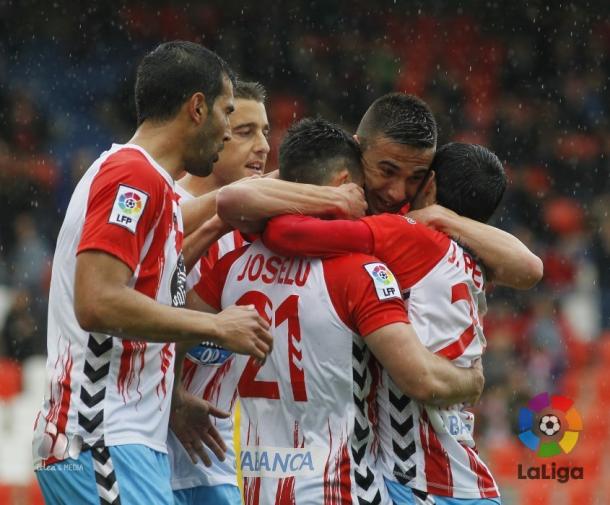 Celebración de los jugadores del gol de Joselu | Foto: La Liga