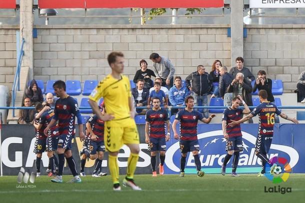 Celebración del segundo gol de Natalio | Foto: La Liga