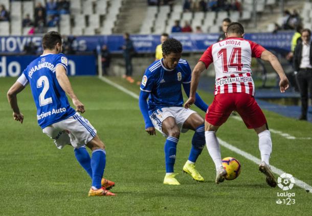 Luis Rioja realizó un gran partido | Fuente: UD Almería