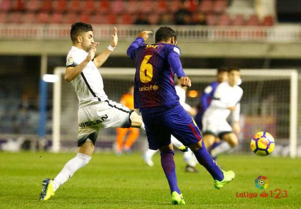 En el partido de ida el Barça 'B' ganó por dos goles a uno // Foto: LaLiga