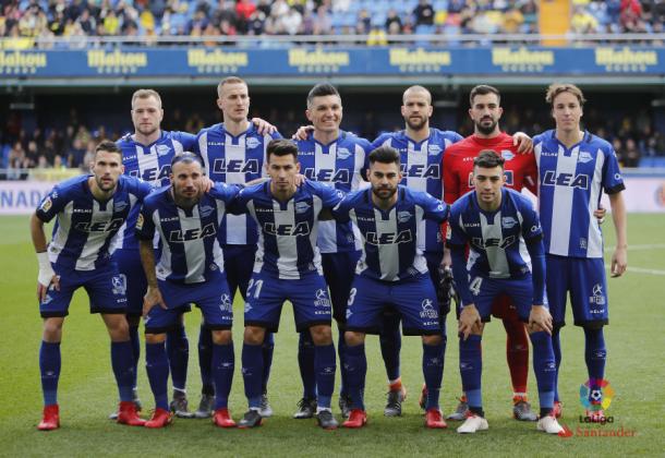 Once inicial del Alavés en el Estadio de la Cerámica. | Foto: LaLiga