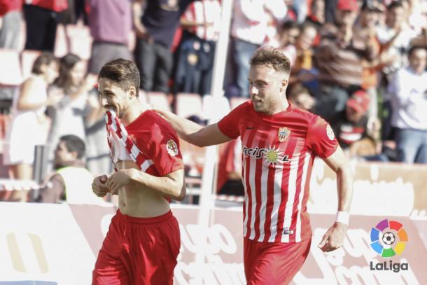 Fidel celebra el gol de penalti conseguido ante el Mallorca en la jornada 18 | LaLiga