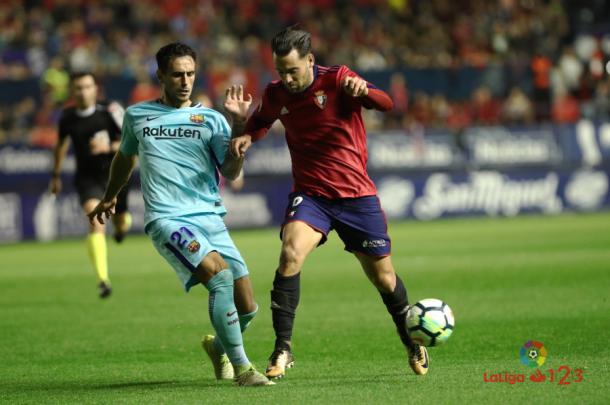 Imagen del empate entre Osasuna y Barça B | Foto: LaLiga