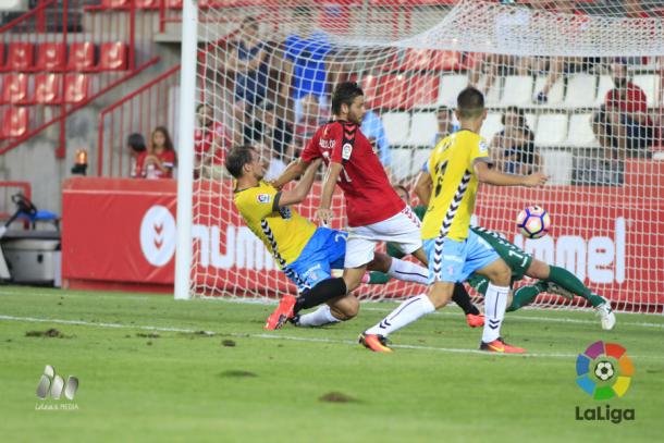 Momento del gol de Álex López | Foto: LaLiga