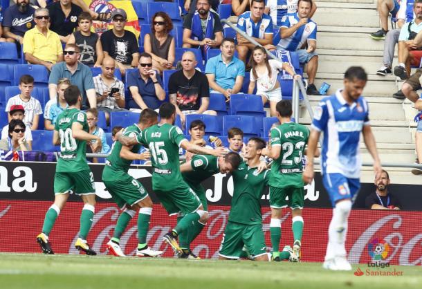 El gol de Mantovani frente al Espanyol sirvió al Leganés para llevarse los tres puntos | Foto: La Liga