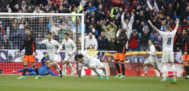 Il gol di Marcelo, fondamentale per la vittoria contro il Valencia | LaLiga.es