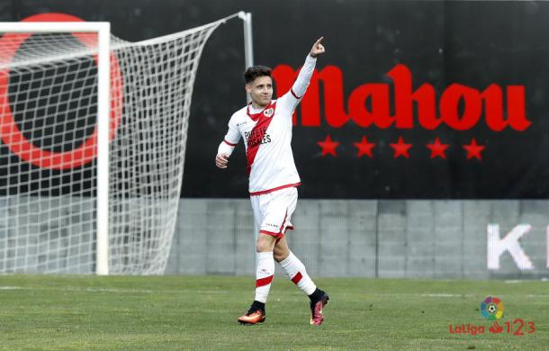 Álex Moreno celebrando un gol | Fotografía: La Liga