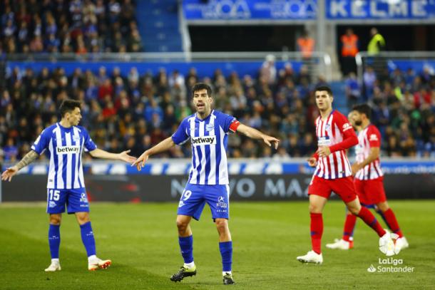 Manu García prostestando | Foto: La Liga Santander