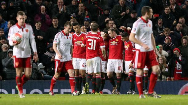 Celebración del gol de Rooney | Foto: Sky Sports