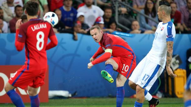 Rooney contra Elovaquia. Foto: Sky Sports