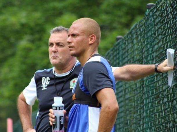 Coyle y Brown en un entrenamiento con el Rovers. Foto: Blackburn Rovers