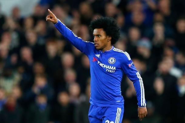 Willian celebrates his goal (photo: getty)