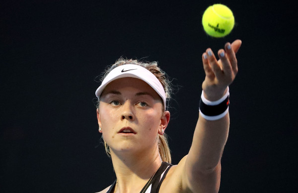 Witthoeft in her first round match (Photo by Scott Barbour / Getty Images)