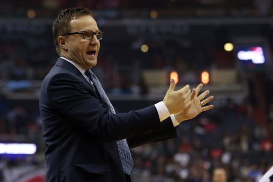 Washington Wizards head coach Scott Brooks looking on from the sidelines. Photo by:Geoff Burke-USA TODAY Sports  