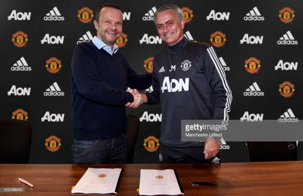 Woodward and Mourinho are no longer all smiles (Phot: Manchester United / Getty Images)